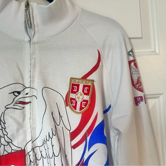 Mens Vintage Serbia Soccer Full Zip Sweatshirt Size XXL - Picture 7 of 11